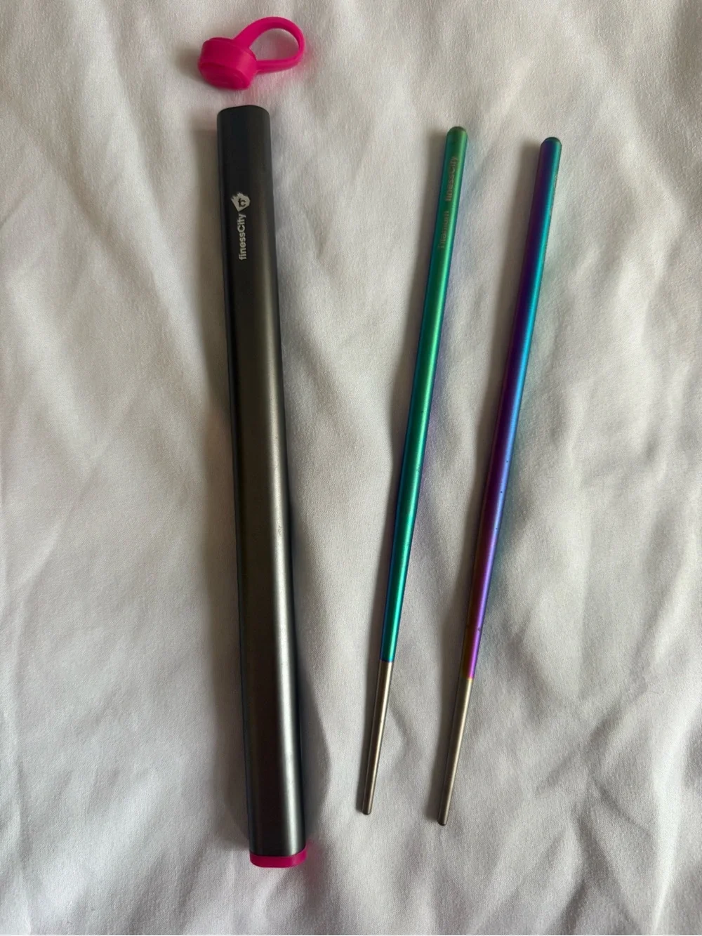 finessCity Titanium Chopsticks with Case